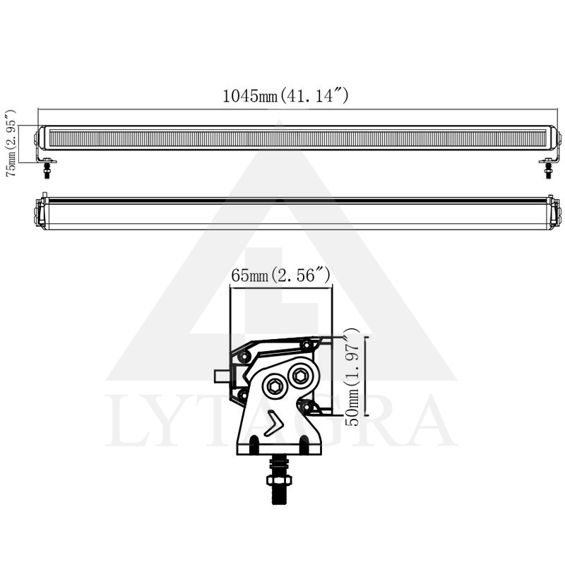 LED BAR sertifikuotas žibintas 65W / 10W, l 55cm LED BAR sertifikuotas žibintas 65W / 10W, l 55cm