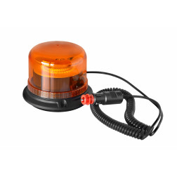 LED švyturėlis oranžinis su magnetu ir prisukamas 12-24V