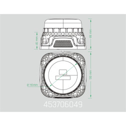 LED švyturėlis oranžinis, su atbulinės eigos garsiniu signalu (prisukamas) 12-24 V