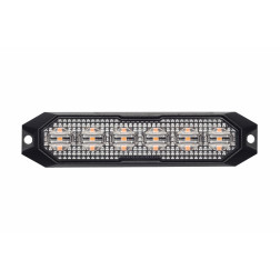 LED švyturėlis geltonas, 6 LED blykstė, (15 funkcijų), tvirtinamas varžtais, klijuojamas su sinchronizacija, 12W, 12/24V LED švyturėlis geltonas, 6 LED blykstė, (15 funkcijų), tvirtinamas varžtais, klijuojamas su sinchronizacija, 12W, 12/24V