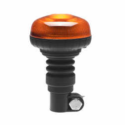 LED švyturėlis geltonas, mini (86x138mm) su vibracijai atspariu laikikliu, 12/24V