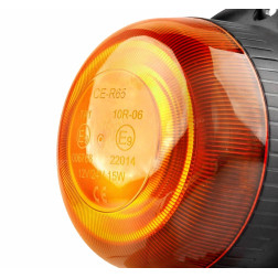 LED švyturėlis oranžinis, mini, su magnetu ir prisukamas, 12-24V, ECE R65, R10