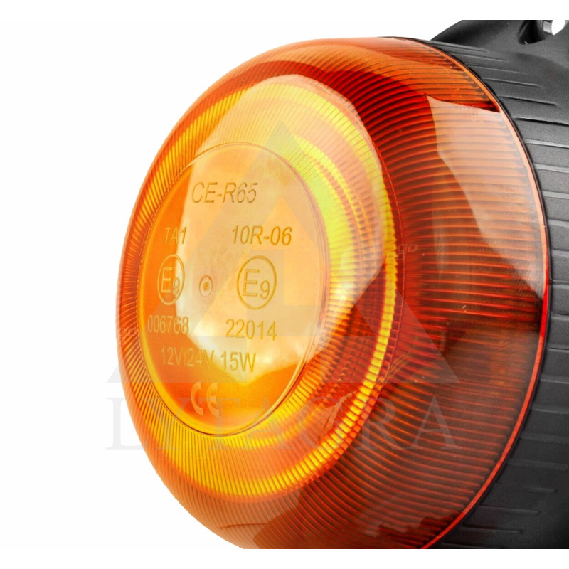 LED švyturėlis oranžinis, mini, su magnetu ir prisukamas, 12-24V, ECE R65, R10