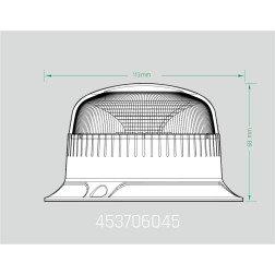LED švyturėlis oranžinis, mini, su magnetu ir prisukamas, 12-24V, ECE R65, R10