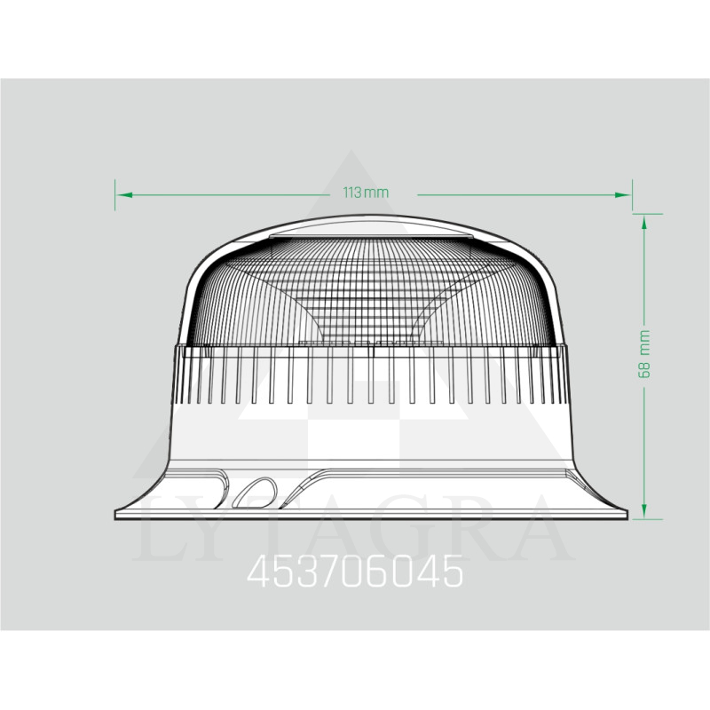 LED švyturėlis oranžinis, mini, su magnetu ir prisukamas, 12-24V, ECE R65, R10