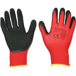 Raudonos Grip pirštinės M
