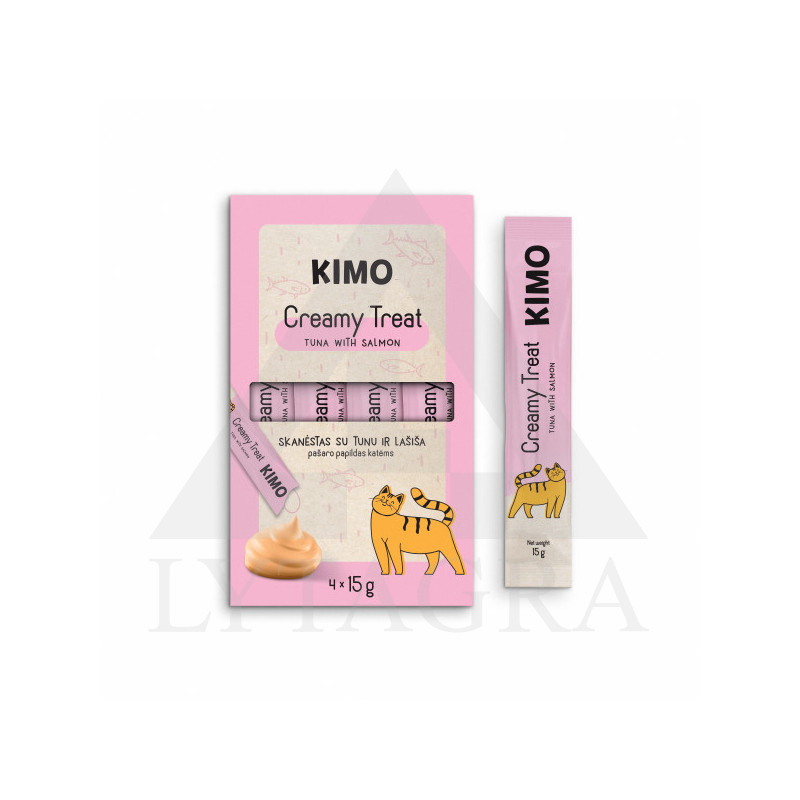 Skanėstai katėms Kimo Cat Creamy su tunu ir lašiša 60 g