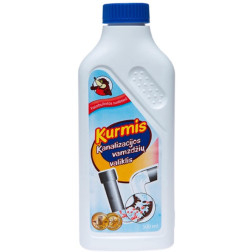 Kanalizacijos vamzdžių valiklis KURMIS skystas 500 ml.