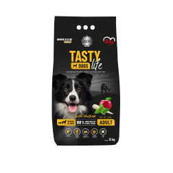 Ėdalas suaugusiems vidutinių ir didelių veislių šunims TASTY DOGS su vištiena 12 kg