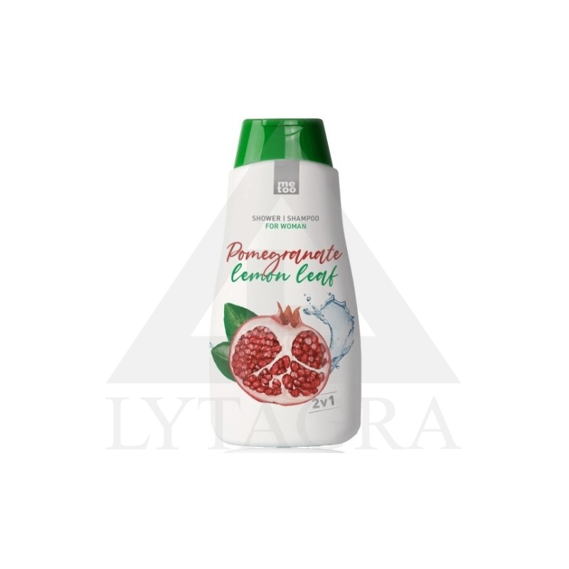 Dušo gelis ir šampūnas Me Too Pomegranate & Lemon Leaf  moterims, 500 ml