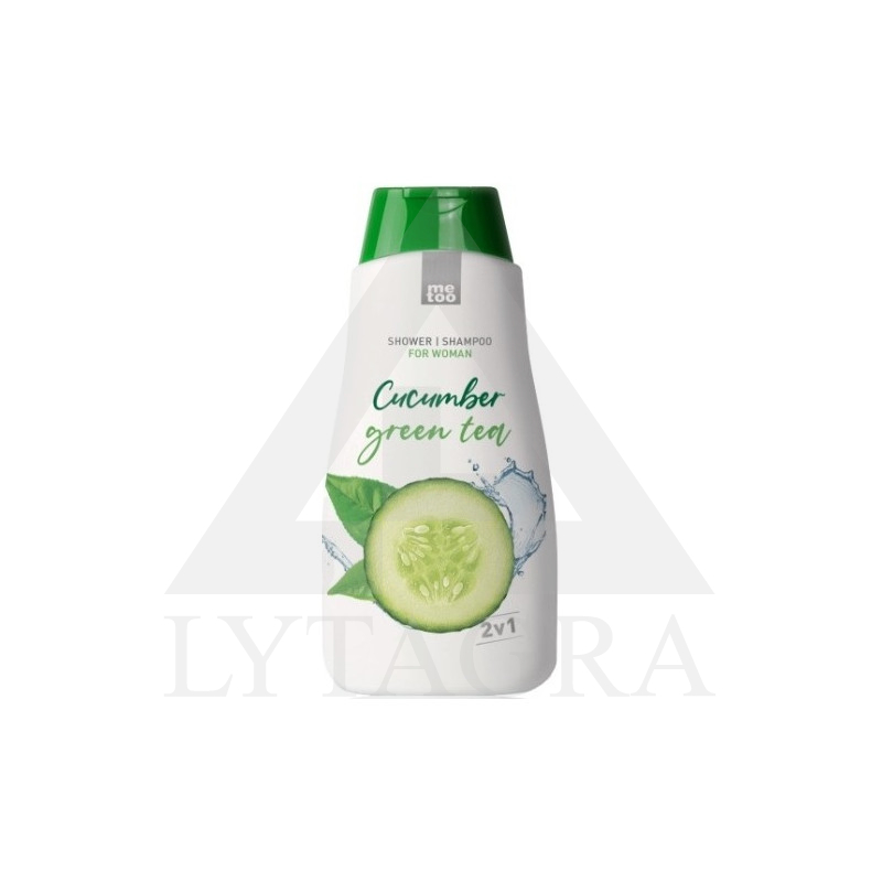 Dušo gelis ir šampūnas Me Too Cucumber & Green Tea moterims, 500 ml