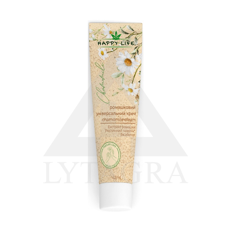 Rankų kremas HAPPY LIFE su ramunėlėmis, lanolinu ir bisabololiu 42 ml