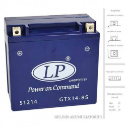 AKUMULIATORIUS LANDPORT 14AH 205CCA 12V LTX14-4 GEL