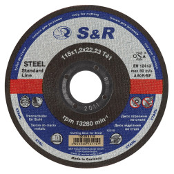 Metalo pjov. diskas 115x1.0x22.2 / 25vnt A60S BF T41 INOX MEISTER  S&R 131010115