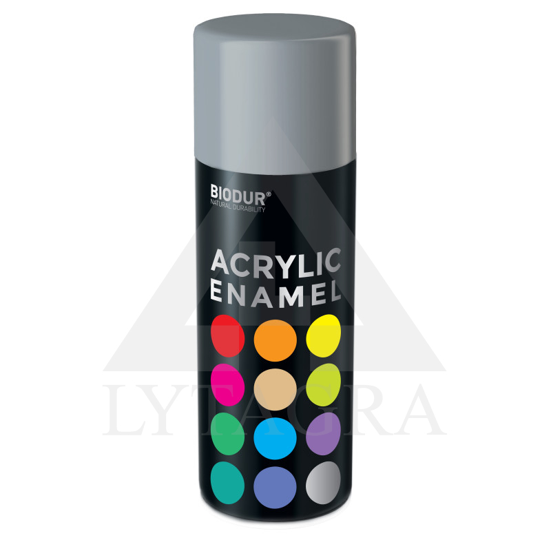 Akrilinė aerozolinė emalė BIODUR pilka RAL7046 400 ml