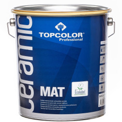 Sienų dažai su keramikos priedais TOPCOLOR CERAMIC MAT balta visiškai matiniai 5 L