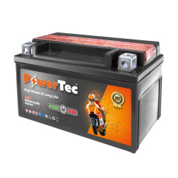 Akumuliatorius MOTO 12V 6Ah 90A PowerTec YTX7A-BS-AGM