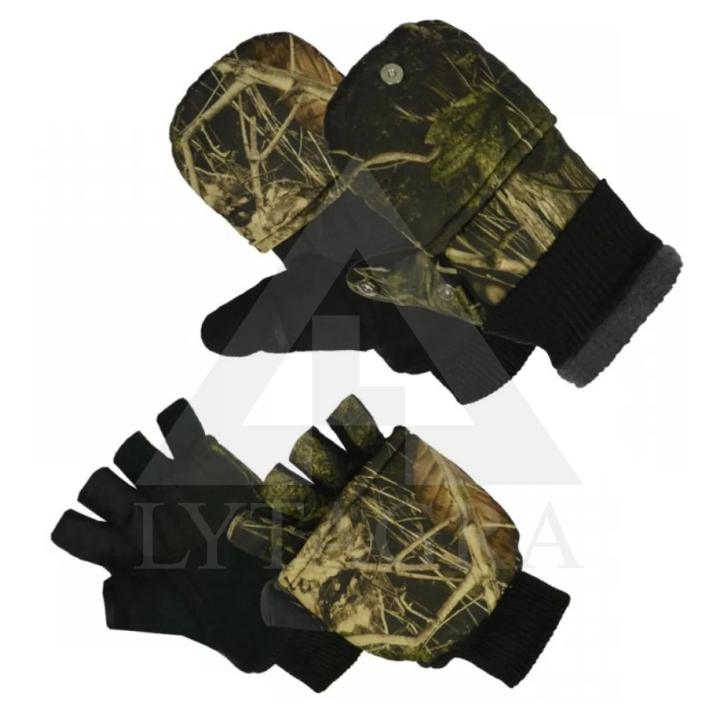 Žieminės pirštinės su atlenkiamais pirštais PS Kum Camo
