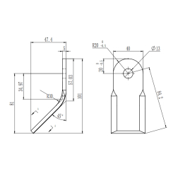 Y formos peiliukai EF žoliapjovėms