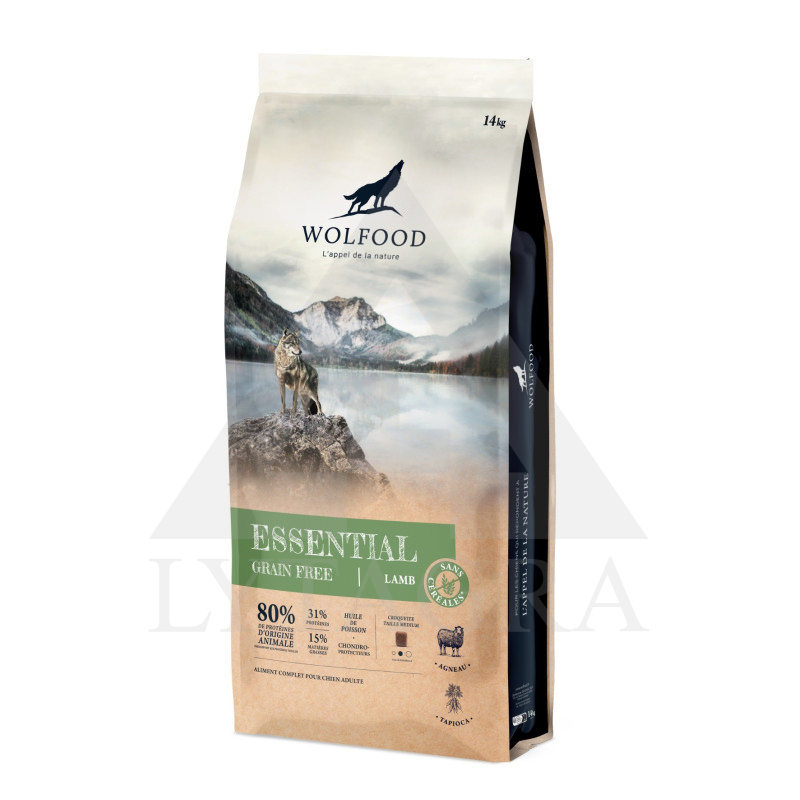 Ėdalas šunims WOLFOOD ESSENTILAL GF lamb 14 kg