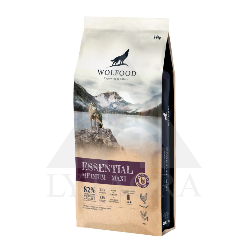 Ėdalas šunims WOLFOOD ESSENTIAL MEDIUM MAXI 14 kg