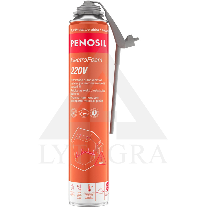 Sandarinimo putos elektros instaliacijai PENOSIL ElectroFoam 220V 750 ml.