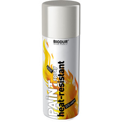 Karščiui atspari emalė BIODUR sidabro RAL9006 400 ml.