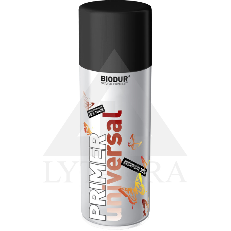 Universalus aerozolinis gruntas BIODUR, juodas, 400 ml