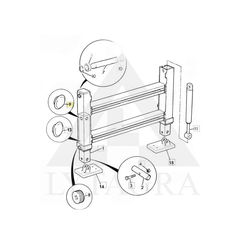 Stabilizavimo šliaužikas 331/20552 JCB 104.1X6.4mm.