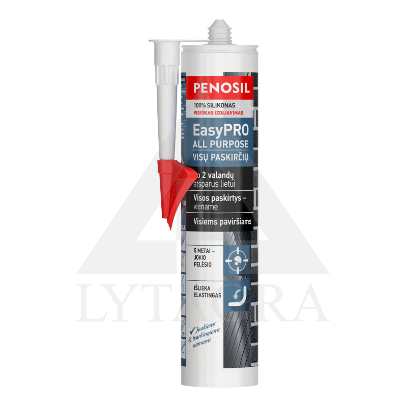 Visų paskirčių silikoninis hermetikas PENOSIL EasyPRO All Purpose, pilkas, 310 ml