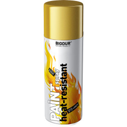 Karščiui atspari aerozolinė emalė BIODUR auksas 400 ml.