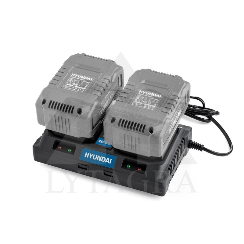Įkroviklis ličio jonų akumuliatorių dvigubas HYUNDAI HYCH 2002 (HYCH2002) 20V