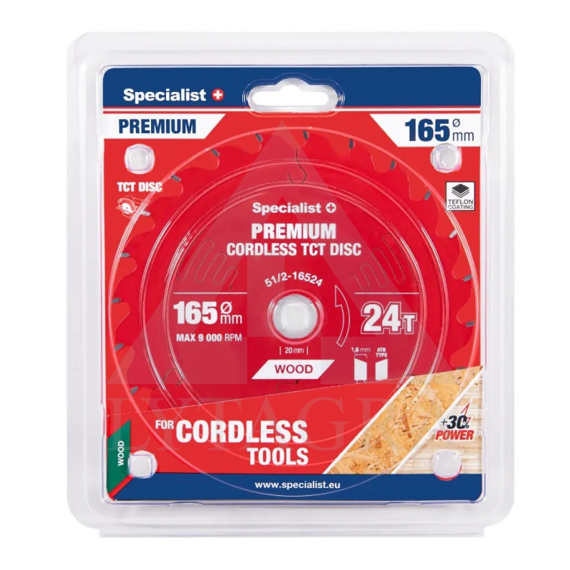 51/2-16524 PJOVIMO DISKAS 165X24TX20MM CORDLESS PREMIUM SPECIALIST+