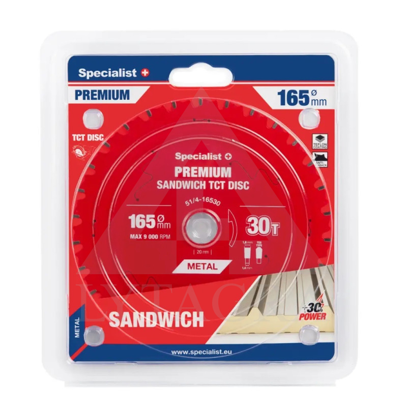 51/4-16530 PJOVIMO DISKAS 165X30TX20MM SANDWICHPREMIUM SPECIALIST+