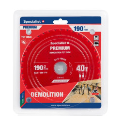 51/5-19040 PJOVIMO DISKAS 190X40TX30MM DEMOLITIONPREMIUM SPECIALIST+