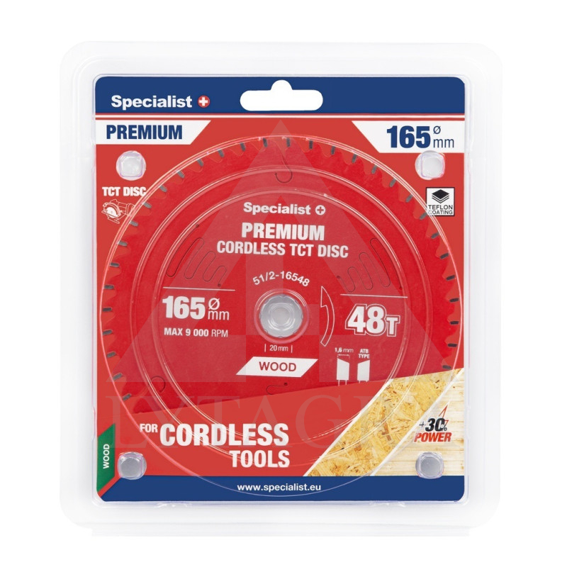 51/2-16548 PJOVIMO DISKAS 165X48TX20MM CORDLESSPREMIUM SPECIALIST+