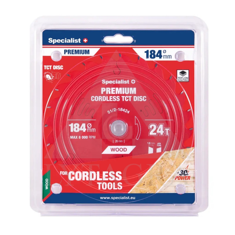 51/2-18424 PJOVIMO DISKAS 184X24TX20/16MM CORDLESSPREMIUM SPECIALIST+