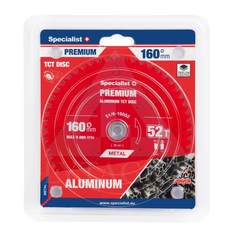 51/6-16052 PJOVIMO DISKAS 160X52TX20MM ALUMINIUMPREMIUM SPECIALIST+