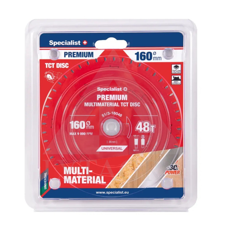 51/3-16048 PJOV. DISKAS 160X48TX20MM MULTIMATERIALPREMIUM SPECIALIST+