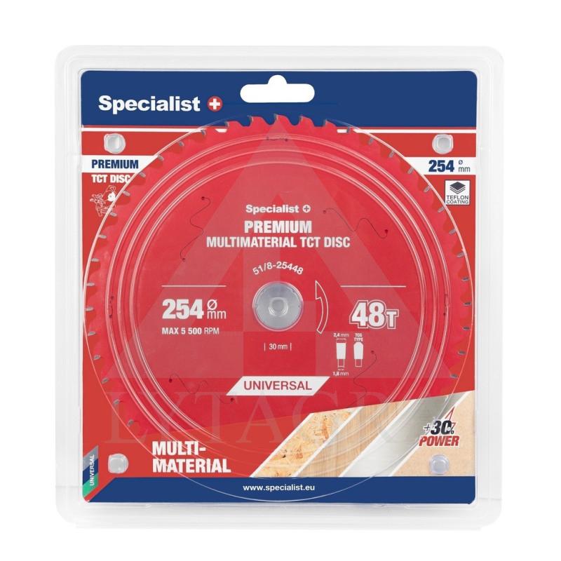 51/8-25448 PJOV. DISKAS 254X48TX30MM MULTIMATERIALPREMIUM SPECIALIST+