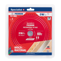 51/8-21660 PJOV. DISKAS 216X60TX30MM MULTIMATERIALPREMIUM SPECIALIST+
