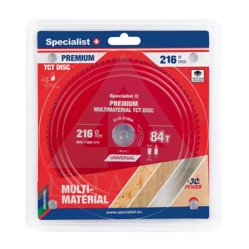 51/8-21684 PJOV. DISKAS 216X84TX30MM MULTIMATERIALPREMIUM SPECIALIST+