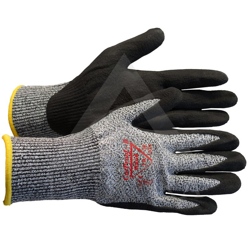 Pjūviams atsparios pirštinės, gumuotos, CutProof+B / 8 dydis/  Hand 1A/  A19398