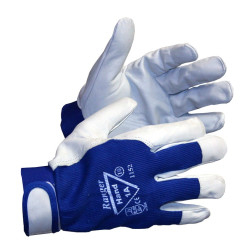 Odinės (ožkos) pirštinės su lipduku Ranger / 8 dydis/  Hand-1A A11528