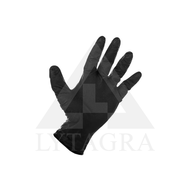 Pirštinė guminės 50VNT / SCHMITH SNIM-BLACKGRIP-M