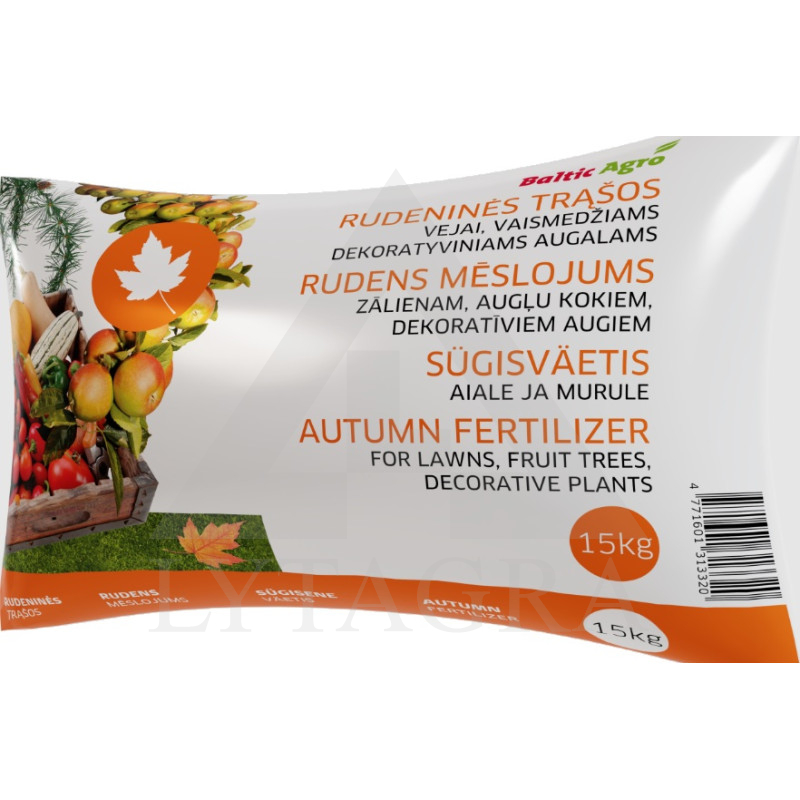 Rudeninės trąšos sodui Baltic Agro 15 kg.