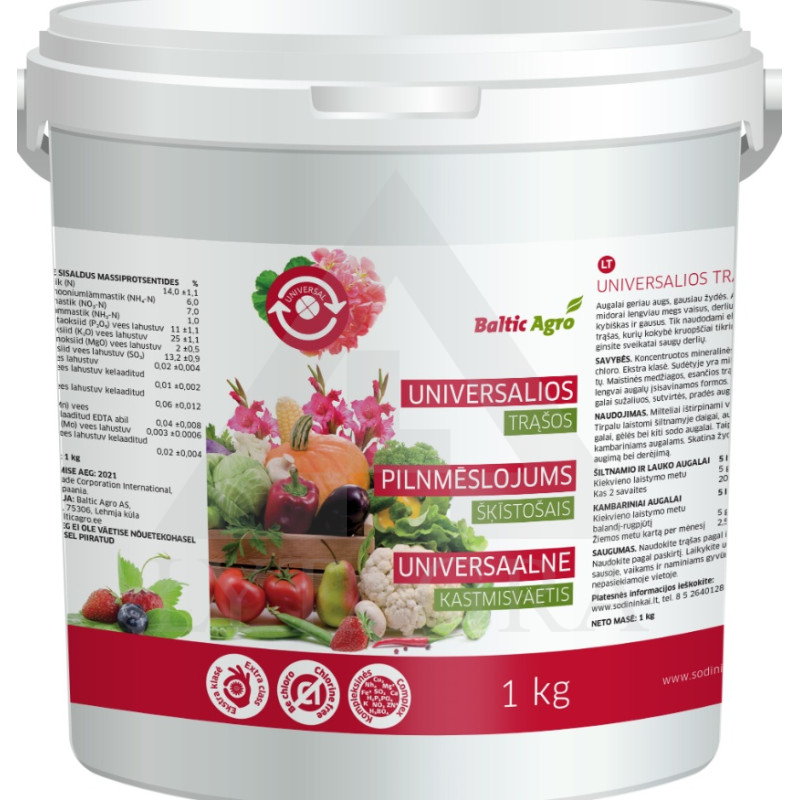Universalios trąšos Baltic Agro 1 kg. 16-21-27/02.1