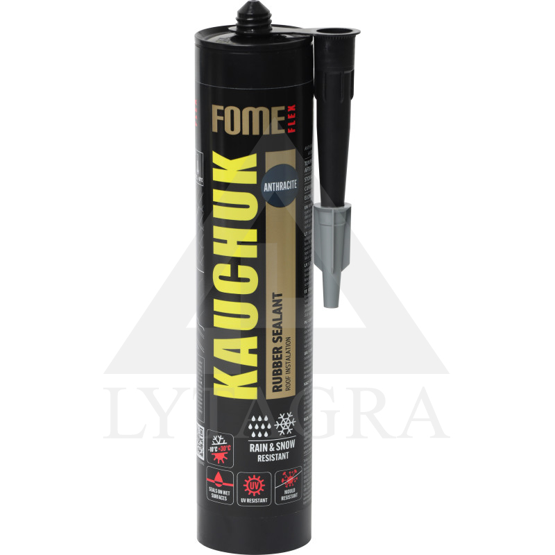 Fome Flex kaučiukinis hermetikas KAUCHUK, antracitas 300 ml.
