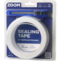 Lipni juostelė vonioms ir kriauklėms 19x19x3,2mm balta ZOOM