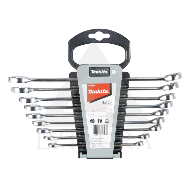 Kombinuotų veržliarakčių komplektas 9vnt. Makita B-65539
